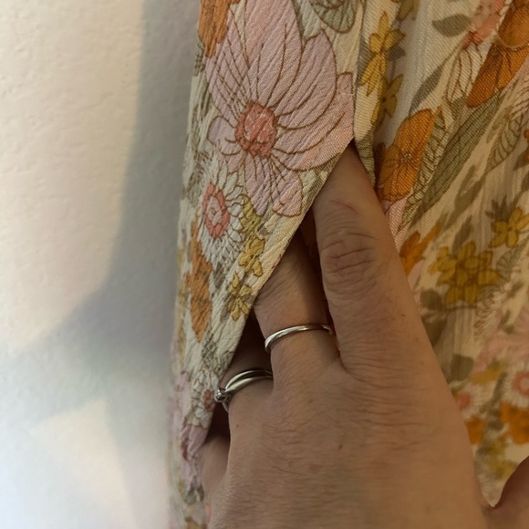 Be Cool Floral Sundress with Pink and Orange Flowers Medium Gauze - Picture 6 of 9